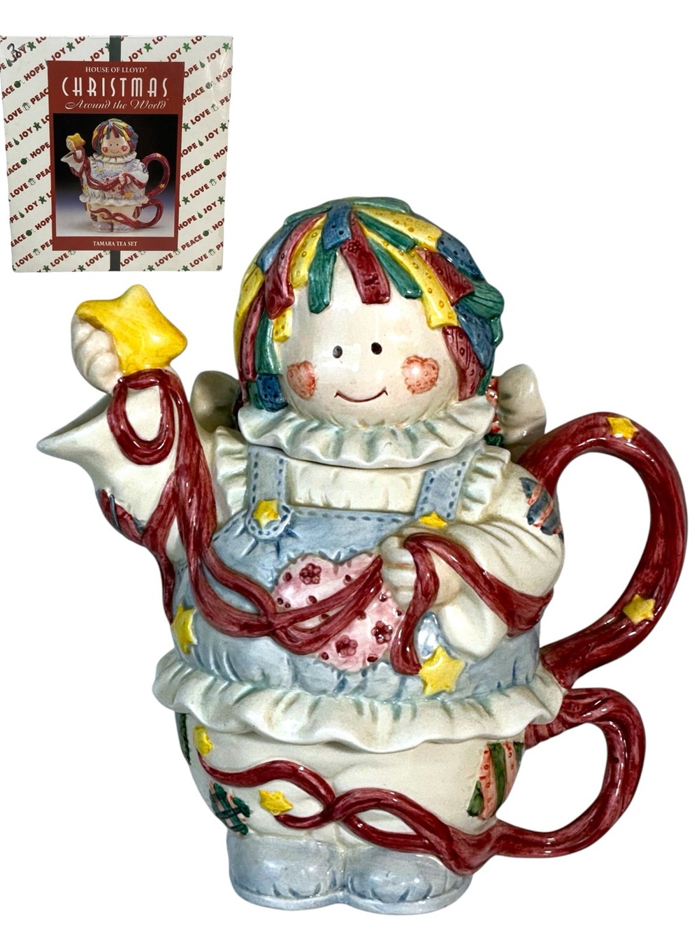 Vintage House of Lloyd Tamara Tea Set Christmas Around The World Collection 1996
